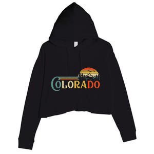 Colorado Rocky Mountain Sun Boulder Hiking Crop Fleece Hoodie