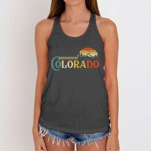 Colorado Rocky Mountain Sun Boulder Hiking Women's Knotted Racerback Tank