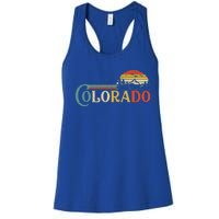 Colorado Rocky Mountain Sun Boulder Hiking Women's Racerback Tank