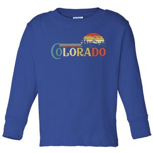 Colorado Rocky Mountain Sun Boulder Hiking Toddler Long Sleeve Shirt