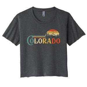 Colorado Rocky Mountain Sun Boulder Hiking Women's Crop Top Tee