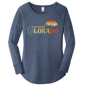 Colorado Rocky Mountain Sun Boulder Hiking Women's Perfect Tri Tunic Long Sleeve Shirt