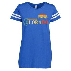 Colorado Rocky Mountain Sun Boulder Hiking Enza Ladies Jersey Football T-Shirt