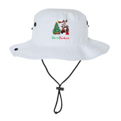 Cow Riding Motorcycle Santa Hat Xmas Merry Christmas Cow Gift Legacy Cool Fit Booney Bucket Hat