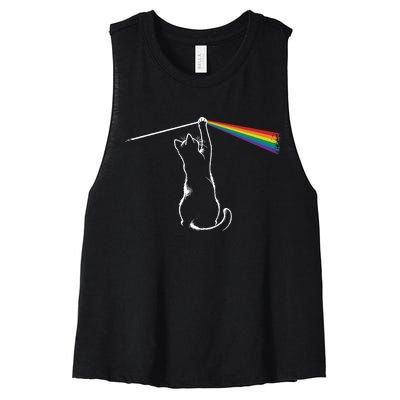 Cat Rock Music Band Concert Women's Racerback Cropped Tank