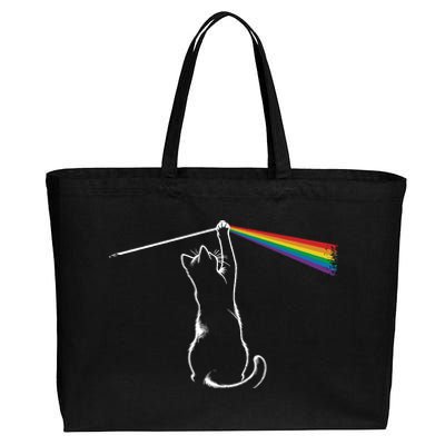 Cat Rock Music Band Concert Cotton Canvas Jumbo Tote