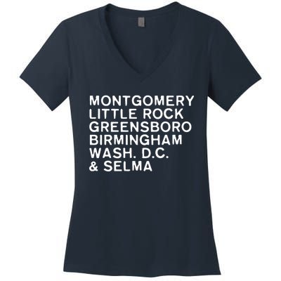 Civil Rights Movement Inspirational Black History Month Women's V-Neck T-Shirt