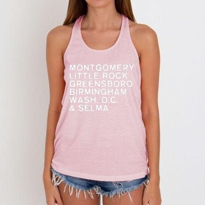 Civil Rights Movement Inspirational Black History Month Women's Knotted Racerback Tank