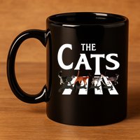 Cat Rock Music Funny Cat Lover Gifts 11oz C Handle Ceramic Mug
