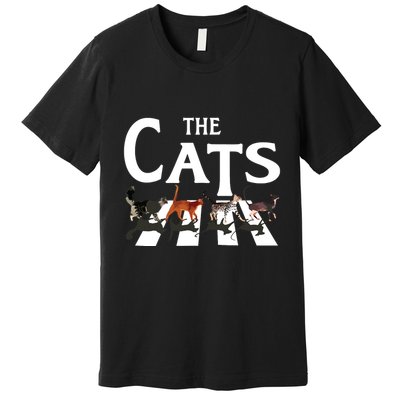 Cat Rock Music Funny Cat Lover Gifts Premium T-Shirt