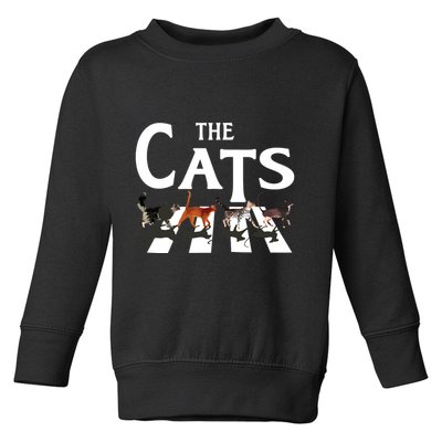 Cat Rock Music Funny Cat Lover Gifts Toddler Sweatshirt