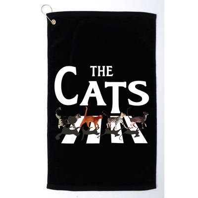 Cat Rock Music Funny Cat Lover Gifts Golf Towel