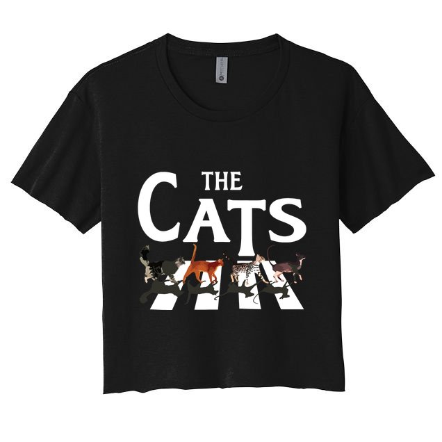Cat Rock Music Funny Cat Lover Gifts Crop Top