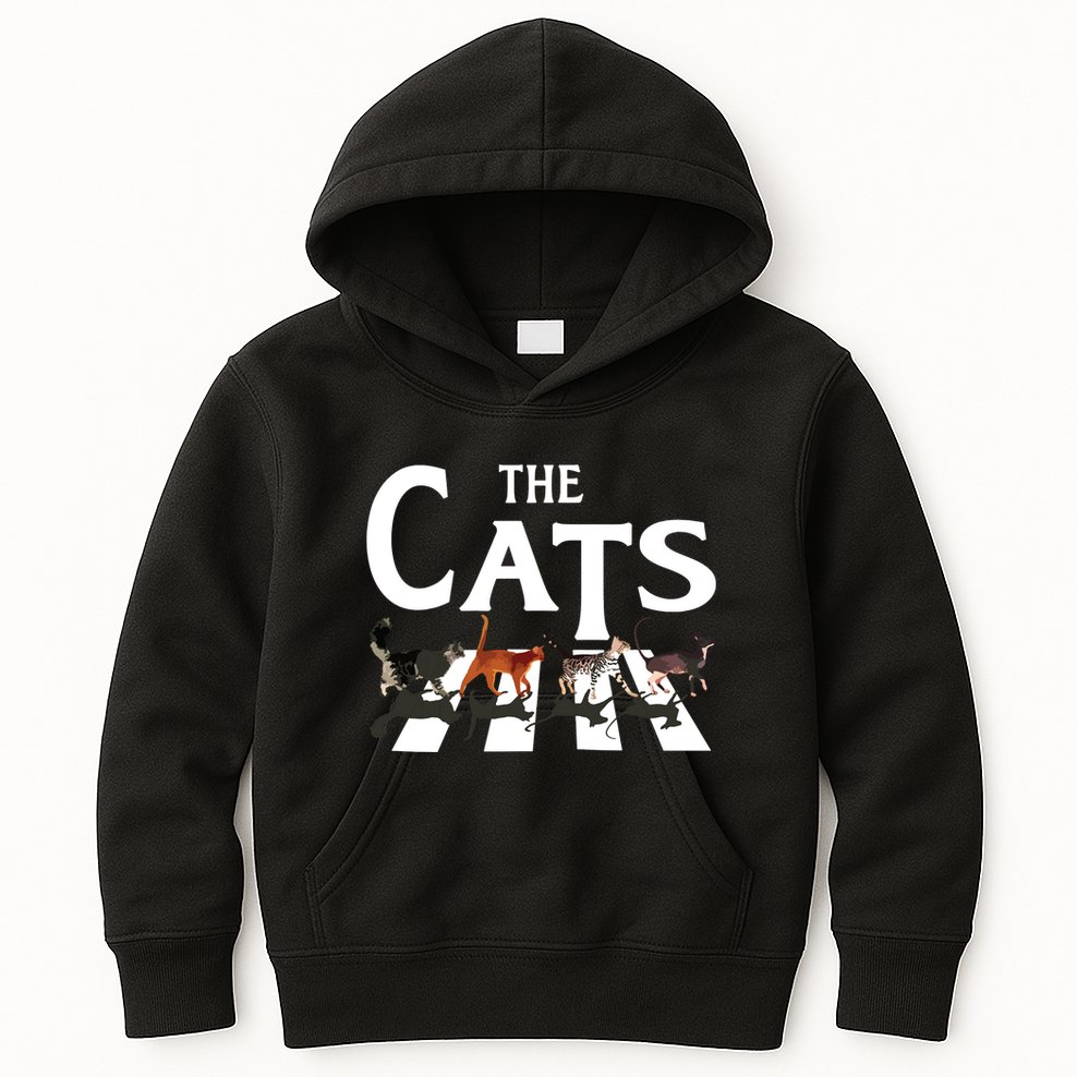 Cat Rock Music Funny Cat Lover Gifts Kids Hoodie