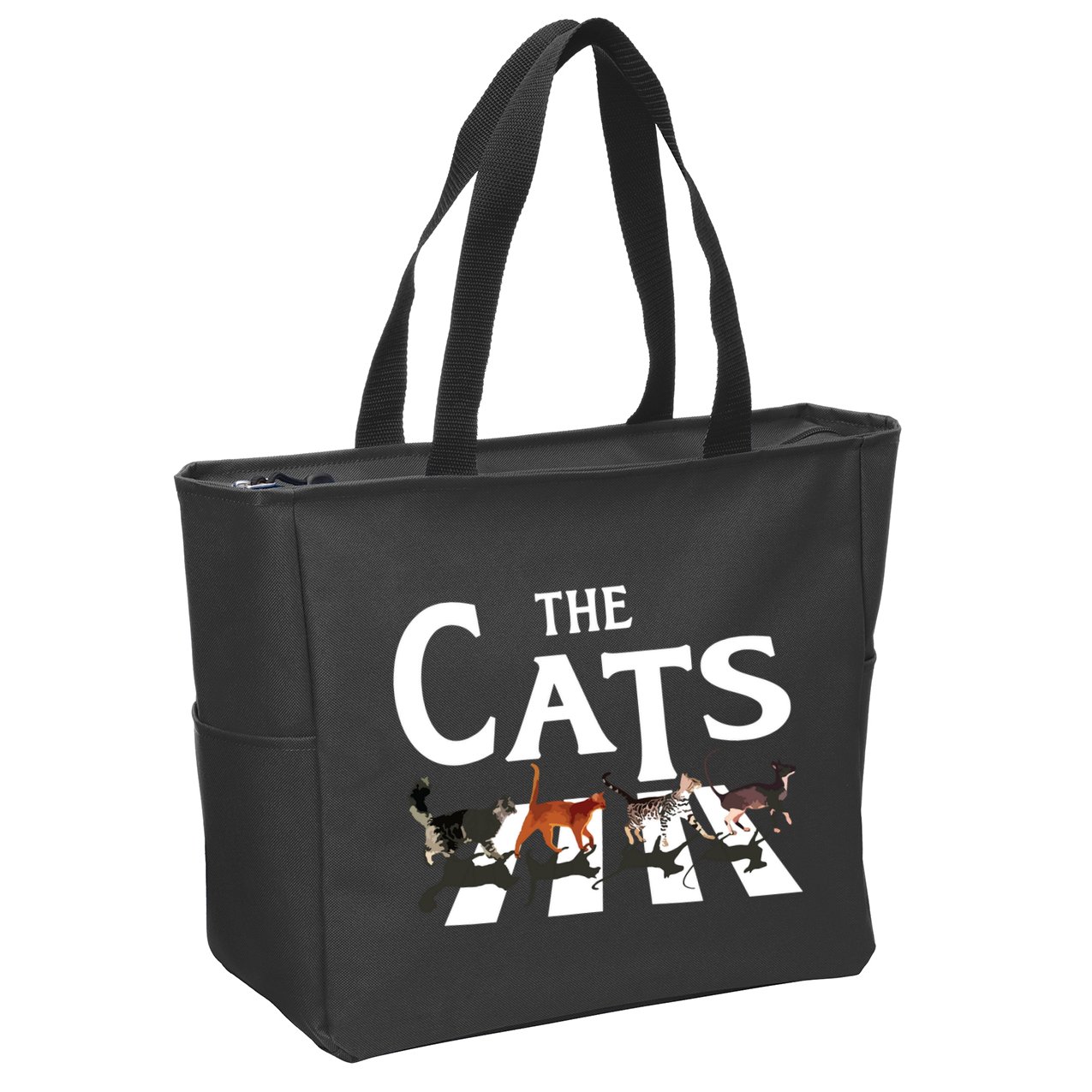 Cat Rock Music Funny Cat Lover Gifts Zip Tote Bag