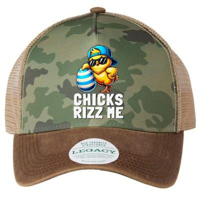 Chicks Rizz Me Meme Funny Easter Egg Rizz Up Bruh Legacy Tie Dye Trucker Hat