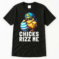 Chicks Rizz Me Meme Funny Easter Egg Rizz Up Bruh Tall T-Shirt