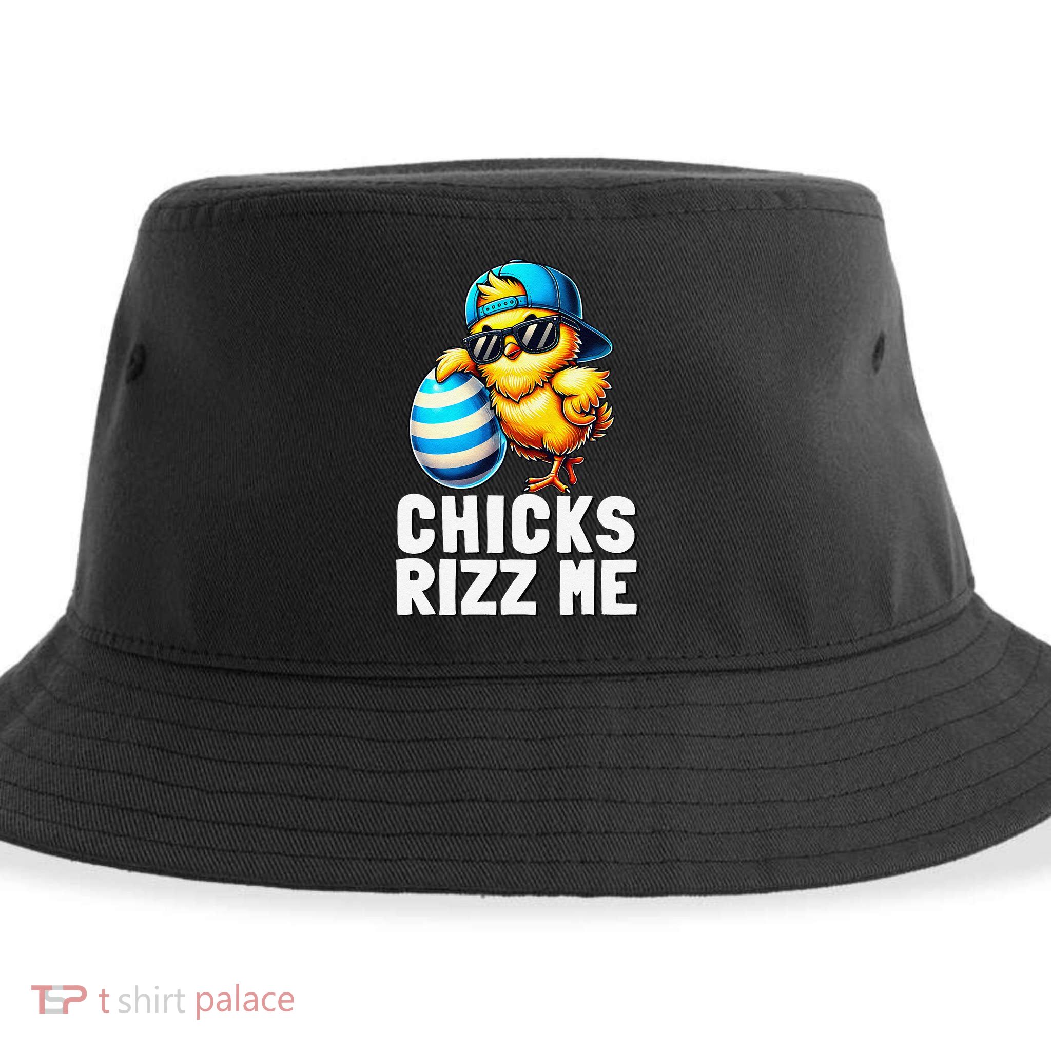 Chicks Rizz Me Meme Funny Easter Egg Rizz Up Bruh Sustainable Bucket Hat