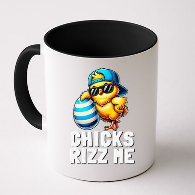 Chicks Rizz Me Meme Funny Easter Egg Rizz Up Bruh Mug