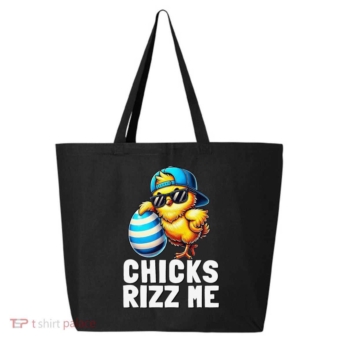 Chicks Rizz Me Meme Funny Easter Egg Rizz Up Bruh 25L Jumbo Tote