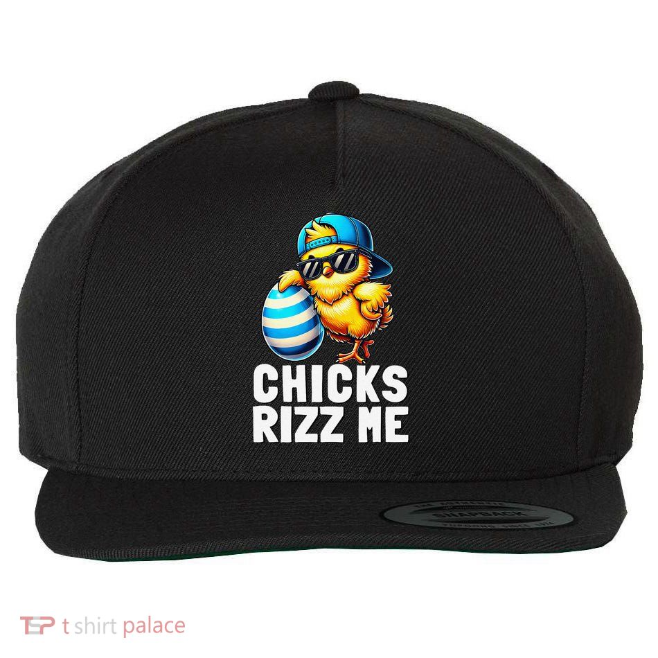 Chicks Rizz Me Meme Funny Easter Egg Rizz Up Bruh Wool Snapback Cap