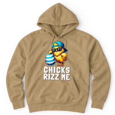 Chicks Rizz Me Meme Funny Easter Egg Rizz Up Bruh Hoodie