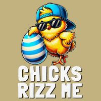 Chicks Rizz Me Meme Funny Easter Egg Rizz Up Bruh Cooling Performance Long Sleeve Crew