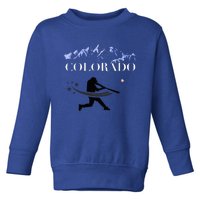 Colorado Rocky Mountain Baseball Player Design Toddler Sweatshirt