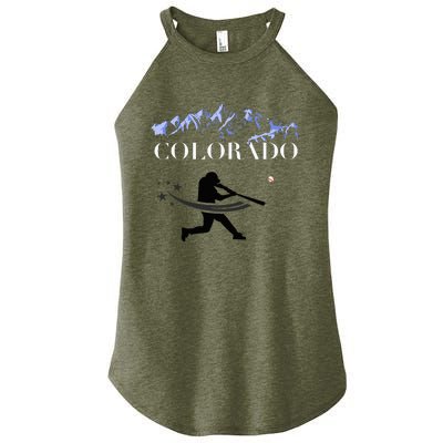 Colorado Rocky Mountain Baseball Player Design Women’s Perfect Tri Rocker Tank