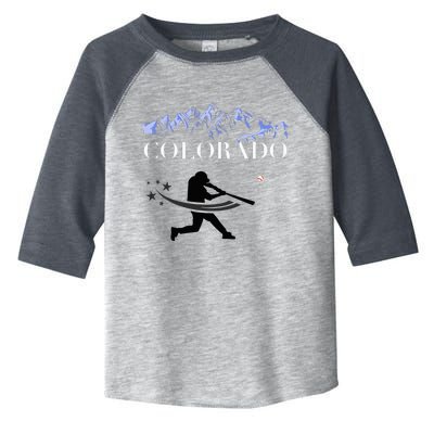 Colorado Rocky Mountain Baseball Player Design Toddler Fine Jersey T-Shirt