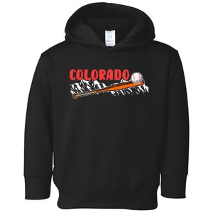 Colorado Rocky Mountain Baseball Fan Toddler Hoodie