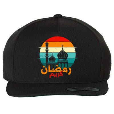 Cute Ramadan Mubarak Ramadan Kareem Eid Mubarak Wool Snapback Cap