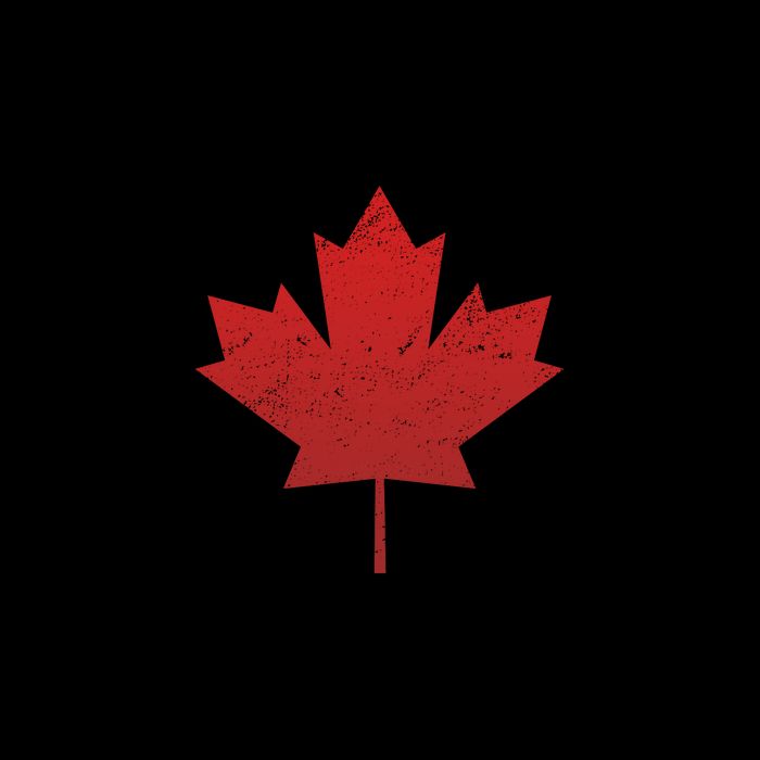 Canadian Red Maple Leaf Symbol Button