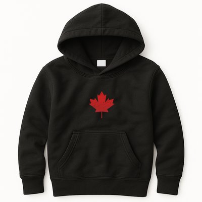 Canadian Red Maple Leaf Symbol Kids Hoodie