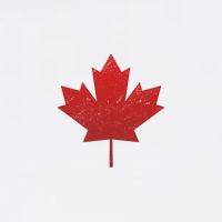 Canadian Red Maple Leaf Symbol Garment-Dyed Sweatshirt