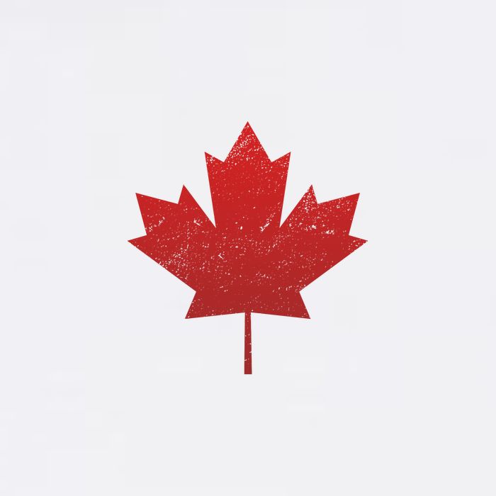 Canadian Red Maple Leaf Symbol Garment-Dyed Sweatshirt