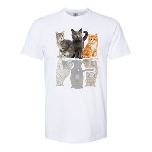 Cats Reflection Mirror Puma Cheetah Tiger Funny Cat Lover Softstyle CVC T-Shirt