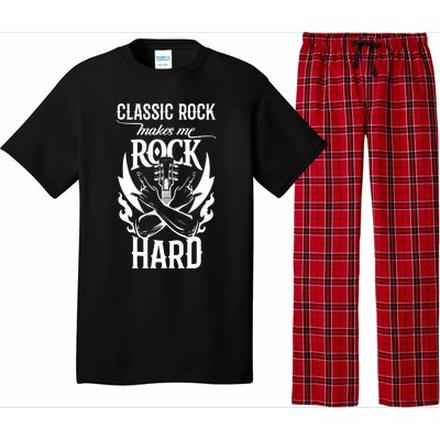 Classic Rock Makes Me Rock Hard Funny Music Lover Music Fan Pajama Set