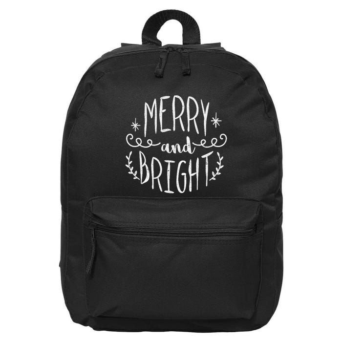 Christmas Rustic Merry And Bright 16 in Basic Backpack