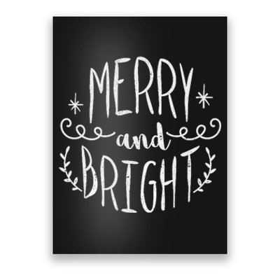 Christmas Rustic Merry And Bright Poster