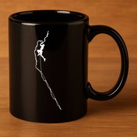 Climbing Rock Mountain Climber Bouldering Tee Gift 11oz C Handle Ceramic Mug