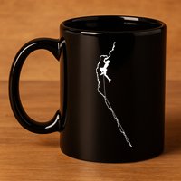 Climbing Rock Mountain Climber Bouldering Tee Gift 11oz C Handle Ceramic Mug