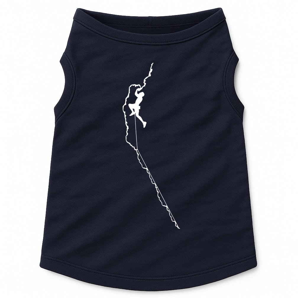 Climbing Rock Mountain Climber Bouldering Tee Gift Doggie Tank