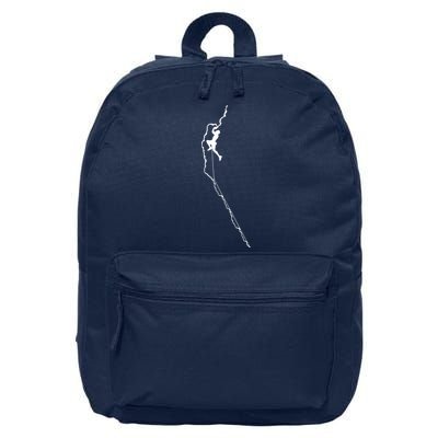 Climbing Rock Mountain Climber Bouldering Tee Gift 16 in Basic Backpack