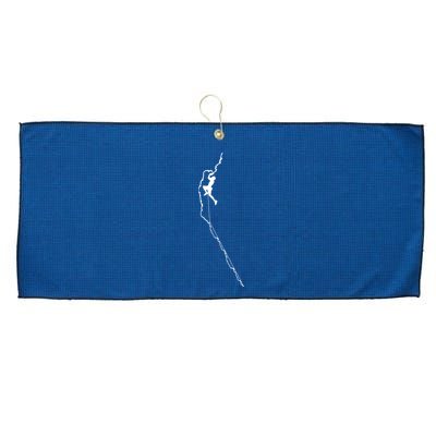 Climbing Rock Mountain Climber Bouldering Tee Gift Large Microfiber Waffle Golf Towel