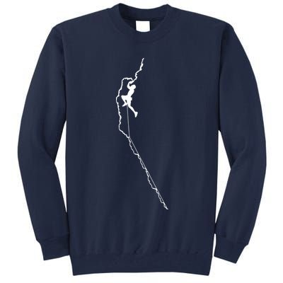 Climbing Rock Mountain Climber Bouldering Tee Gift Tall Sweatshirt
