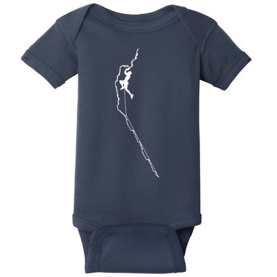 Climbing Rock Mountain Climber Bouldering Tee Gift Baby Bodysuit