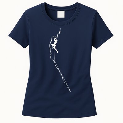 Climbing Rock Mountain Climber Bouldering Tee Gift Womens T-Shirt
