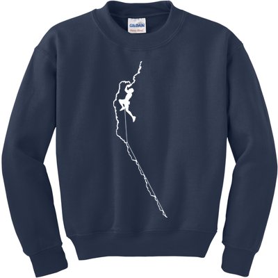 Climbing Rock Mountain Climber Bouldering Tee Gift Kids Sweatshirt