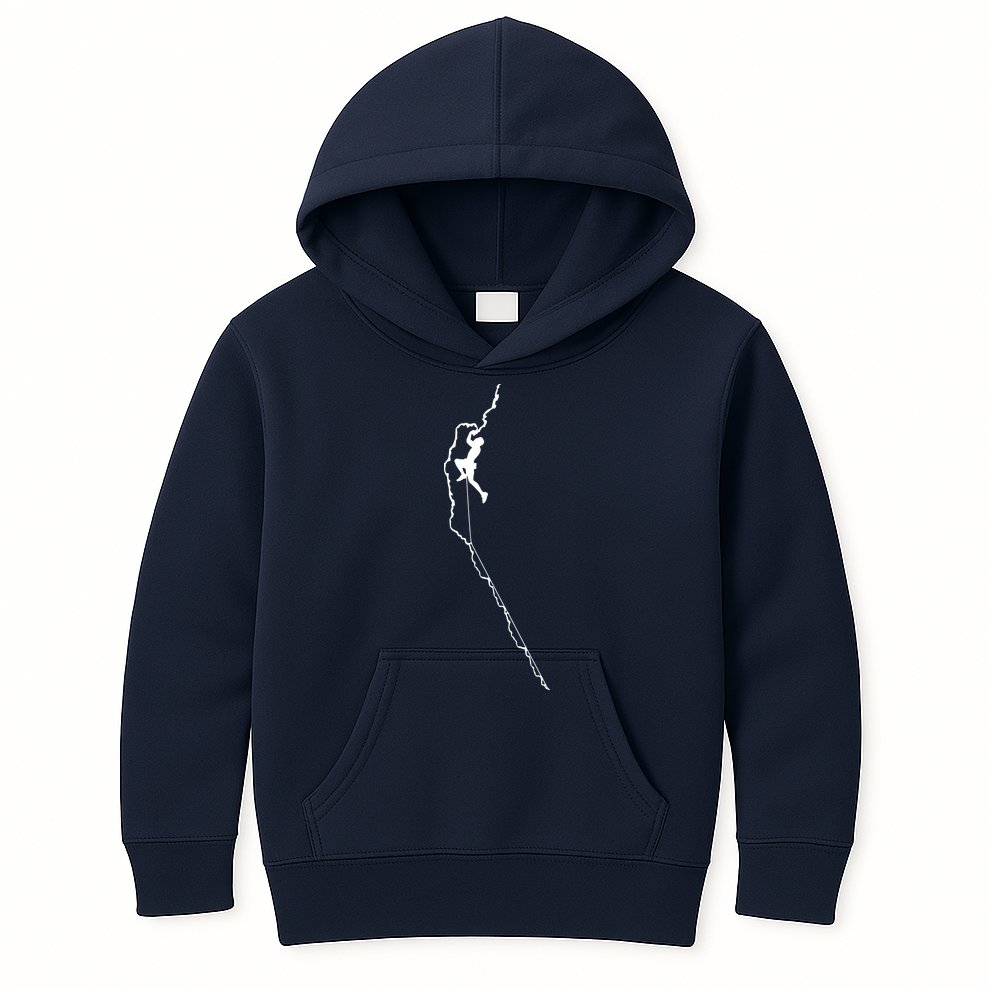 Climbing Rock Mountain Climber Bouldering Tee Gift Kids Hoodie